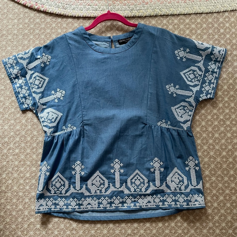 NWT Anthropologie chambray top